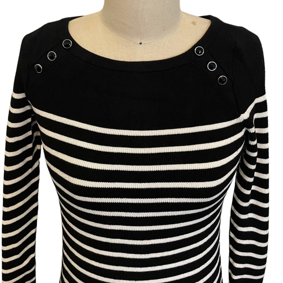 WHBM Striped Crew Neck Tunic Sweater Size XS - Picture 2 of 6